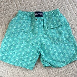 Vilebrequin Boy’s Turquoise Anchor Pattern Shorts
